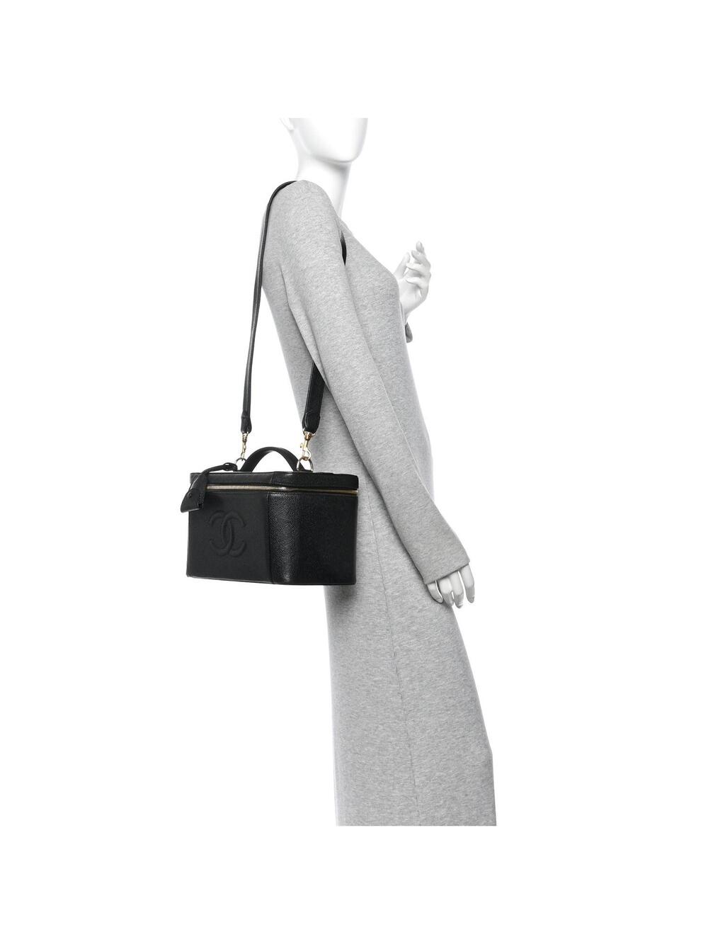 Chanel Caviar Cc Vanity Train Case #363199C17B